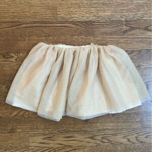 Gold shimmer tulle skirt for girls